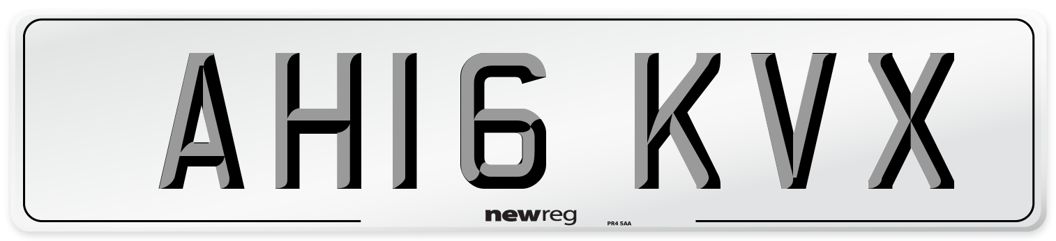AH16 KVX Number Plate from New Reg